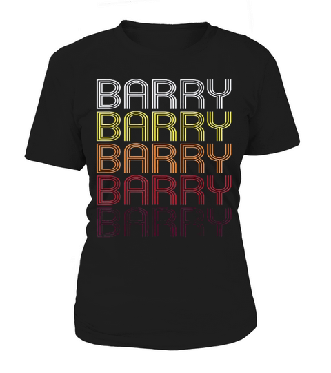 Barry Retro Wordmark Pattern  Vintage Style Women's T-Shirt
