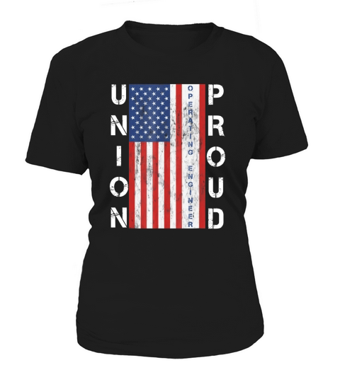 Union Proud American Flag Operating Engineer Women's T-Shirt