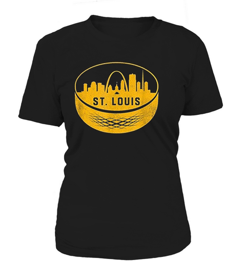 Vintage St Louis Missouri Cityscape Hockey Retro Women's T-Shirt