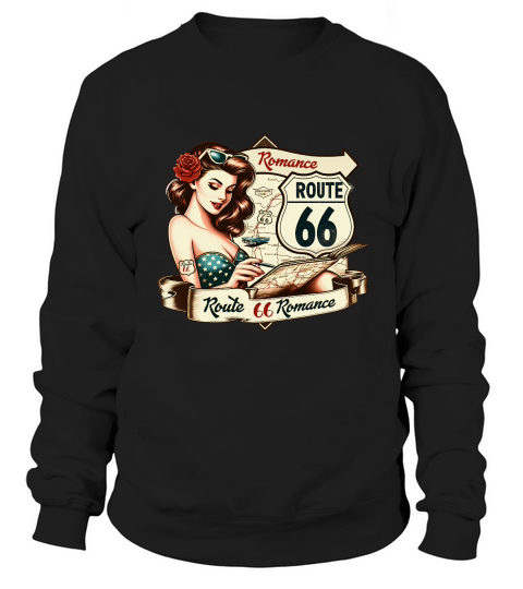 Retro Vintage route 66 Sweatshirt Unisex