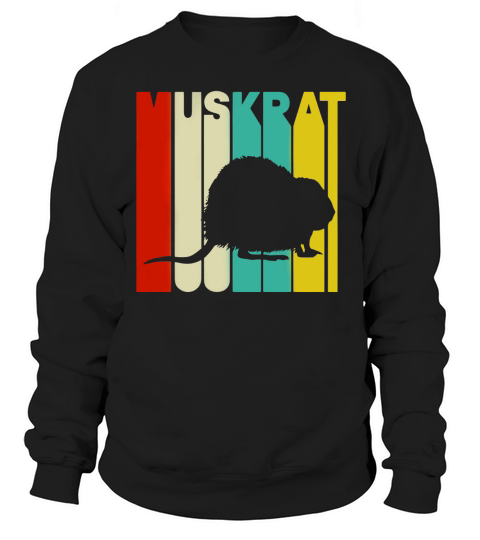 Vintage Style Muskrat Silhouette T-Shirt Sweatshirt Unisex