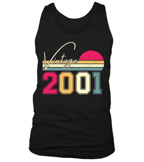 Birthday  Vintage Classic Born In 2001 Tank Top Unisex