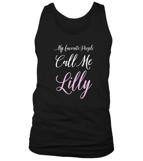 Lilly Name Personalized Girls Women Cute Pink Gift Tank Top Unisex