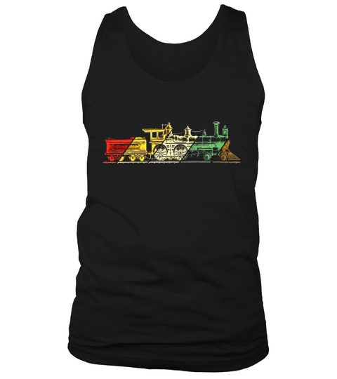 Retro Steam Locomotive Vintage Train Shirt Tank Top Unisex