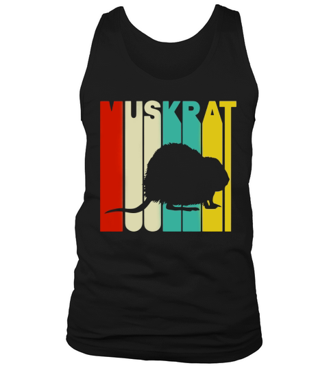 Vintage Style Muskrat Silhouette T-Shirt Tank Top Unisex