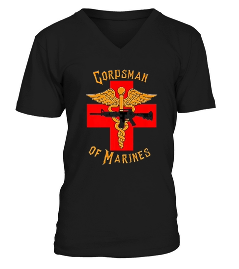 Fmf Corpsman 8404 Back Design Eagle Globe Anchor V-Neck T-shirt