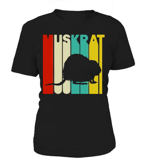 Vintage Style Muskrat Silhouette T-Shirt Women's T-Shirt