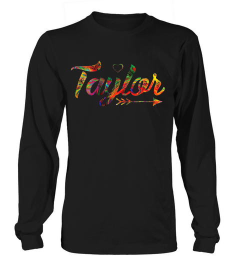 Love Taylor With Heart Colorful T-shirt Long sleeved Unisex