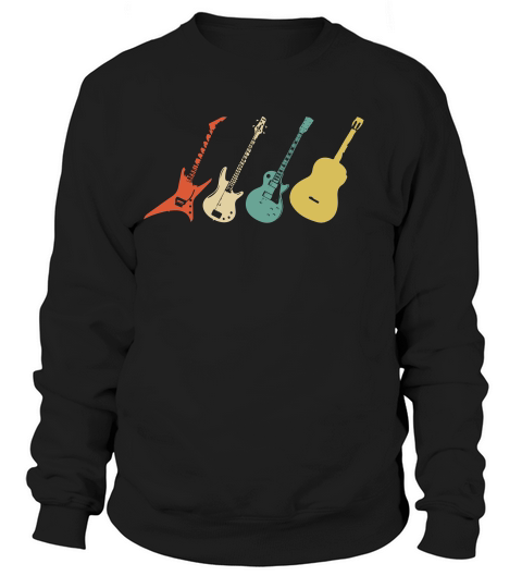 Vintage Guitar Shirt Acoustic And Electric Guitar Gift Men_2 Sweatshirt Unisex