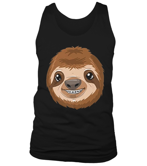 Cool Sloth Funny Animal Teeth Smile Tank Top Unisex