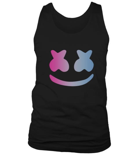 Marshmello Face Blue Violet Design Tank Top Unisex