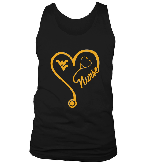 West Virginia Mountaineers   Nurse Heart and Team Tank Top Unisex