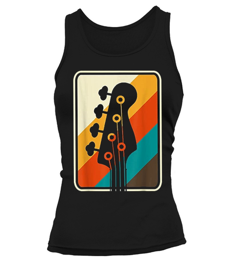 Colorful Musician Gift Idea Bass Guitar Tank top Woman