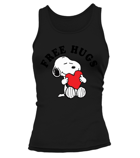 Peanuts Valentine Snoopy Hugging Heart Gift Tee T-Shirt Unisex Tank top Woman