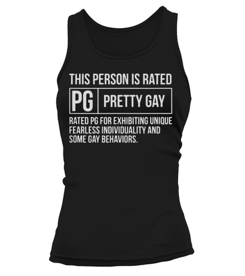 This Person Is Rated Pg Pretty Gay LGBT Joke shirt Tank top Woman
