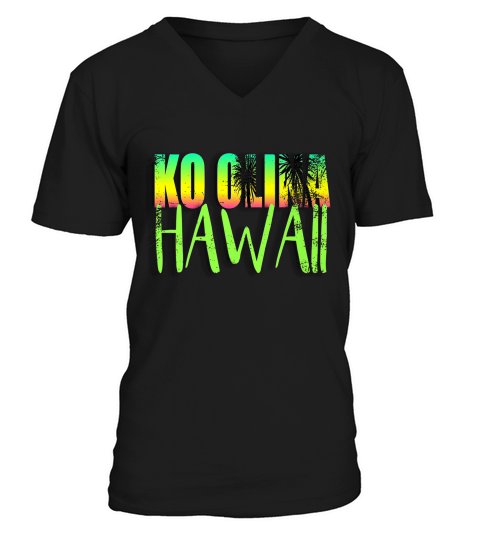 Ko Olina Hawaii Vintage Hawaii Sunset Souveni T-shirt V-Neck T-shirt