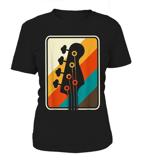 Colorful Musician Gift Idea Bass Guitar Women's T-Shirt