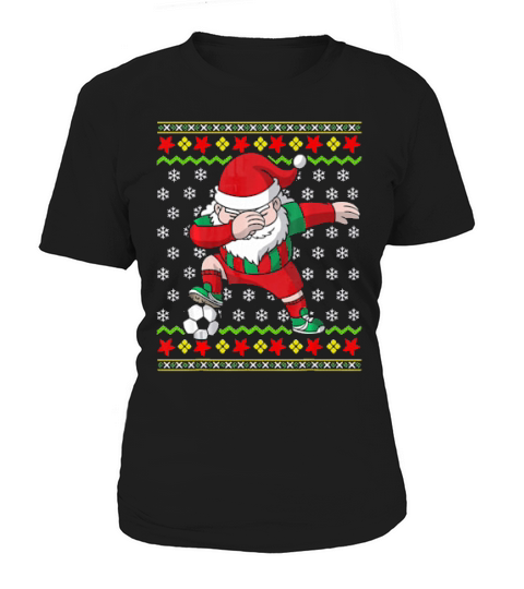 Soccer Christmas Dabbing Santa Claus Dab Dance Gift Women's T-Shirt
