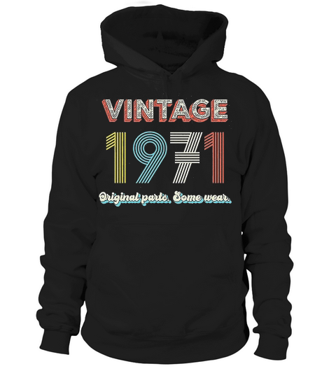 40th 50th Birthday Various Years Vintage Original Parts Retro Hoodie Unisex
