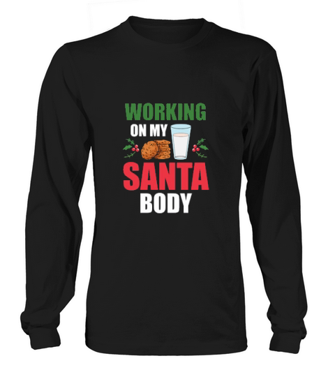 Christmas Working On Santa Body Funny Gift For Men Long sleeved Unisex