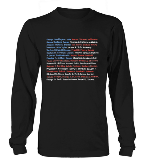 List Of The United States Patriotic Long sleeved Unisex