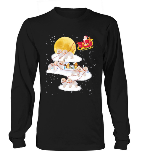 Pomeranian Reindeer Christmas 2019 Dog Gift Long sleeved Unisex