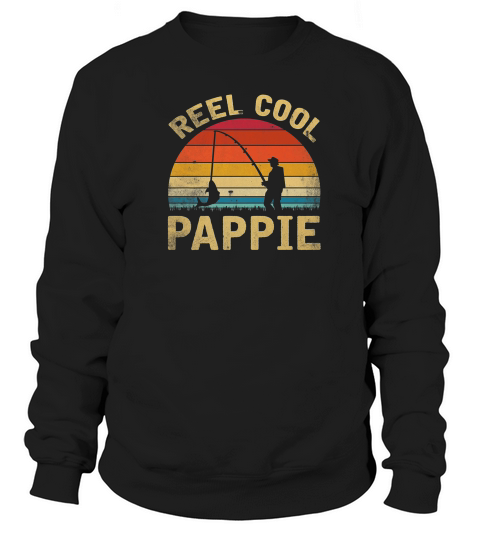 Mens Vintage Reel Cool Pappie Fish Fishing Shirt Fathers Day Gif Sweatshirt Unisex