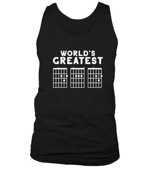 Mens Fathers Day Worlds Greatest Dad Guitar Chords Tank Top Unisex