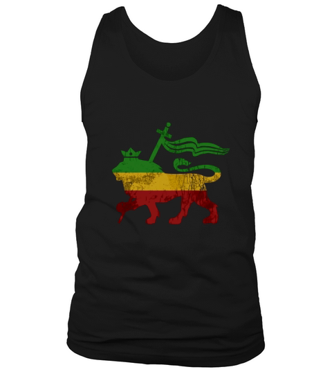 Tee-shirt Tee shirt Vintage Lion Of Judah Rasta Reggae de la Jamaïque Roots Tank Top Unisex