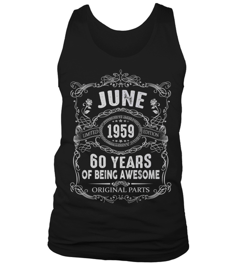 Vintage June 1959 60th Birthday Tank Top Unisex