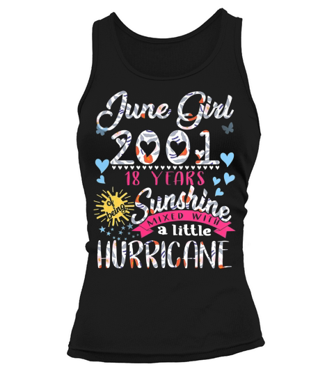 Womens June 2001 Birthday Gifts Floral For Ns Girls Tank top Woman