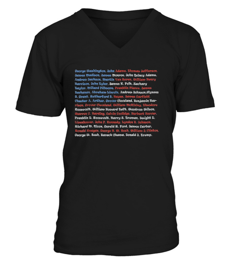 List Of The United States Patriotic V-Neck T-shirt