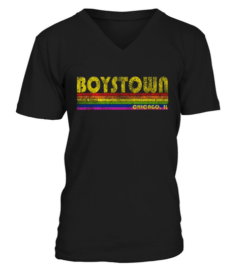 Vintage Boystown  Il Gay Pride T Shirt V-Neck T-shirt