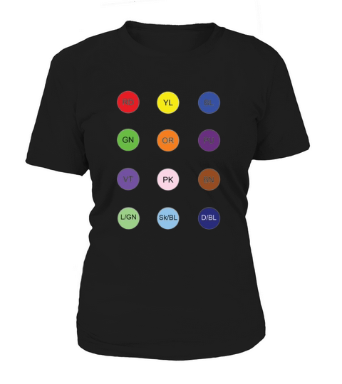 Color name sticker Round  color blind Women's T-Shirt