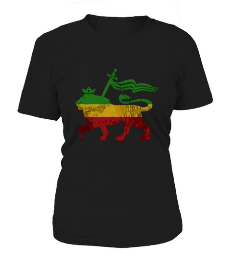 Tee-shirt Tee shirt Vintage Lion Of Judah Rasta Reggae de la Jamaïque Roots Women's T-Shirt