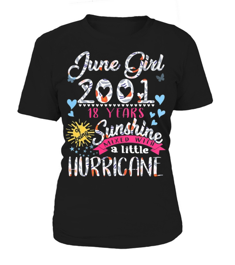 Womens June 2001 Birthday Gifts Floral For Ns Girls Women's T-Shirt