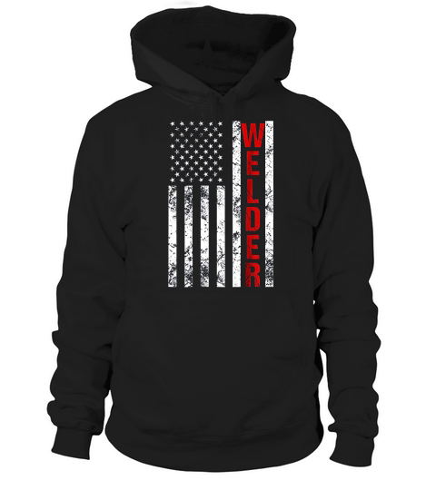 Vintage American Flag Welder Mig Gift Hoodie Unisex