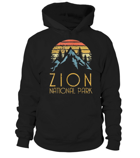 Vintage Retro Zion National Park Utah shirt Hoodie Unisex