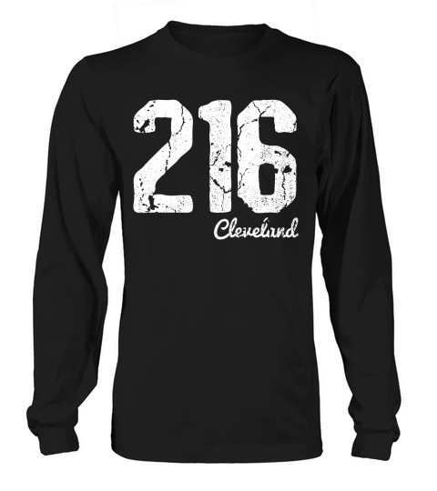 Cleveland 216 Area Code Vintage Long sleeved Unisex