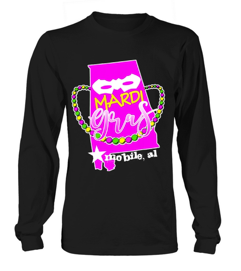 Mardi Gras Mobile Alabama T-shirt Long sleeved Unisex