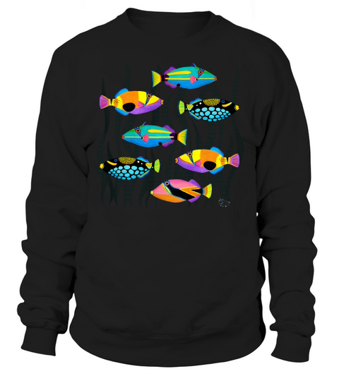 Hawaiian Triggerfish Coral Reef Tropical Fish T-shirt Sweatshirt Unisex