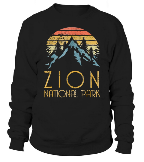 Vintage Retro Zion National Park Utah shirt Sweatshirt Unisex