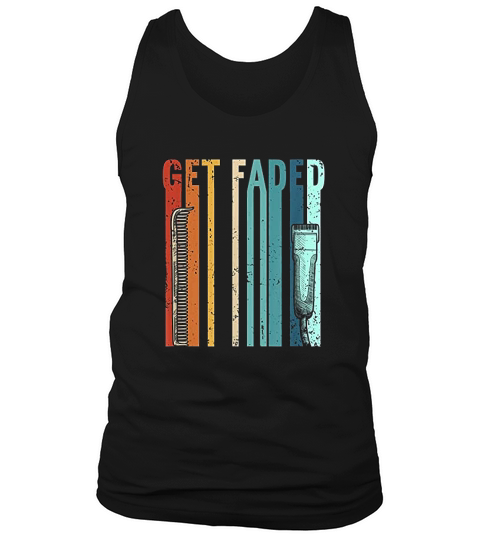 Vintage Barber Gift Get Faded Retro Hairstylist Barber Tank Top Unisex