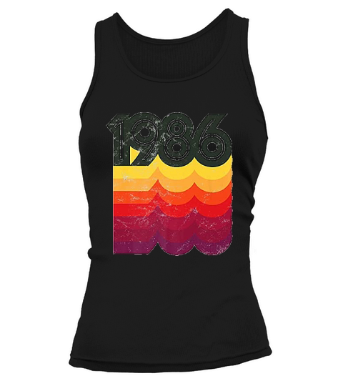 35th Birthday Vintage Retro 80s Style 1986 Tank top Woman