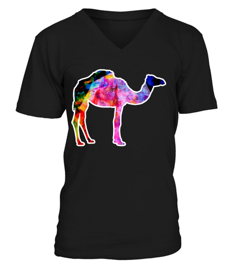 Kids Watercolor Painting Shirt Camels Shirt Vet Tech School V-Neck T-shirt