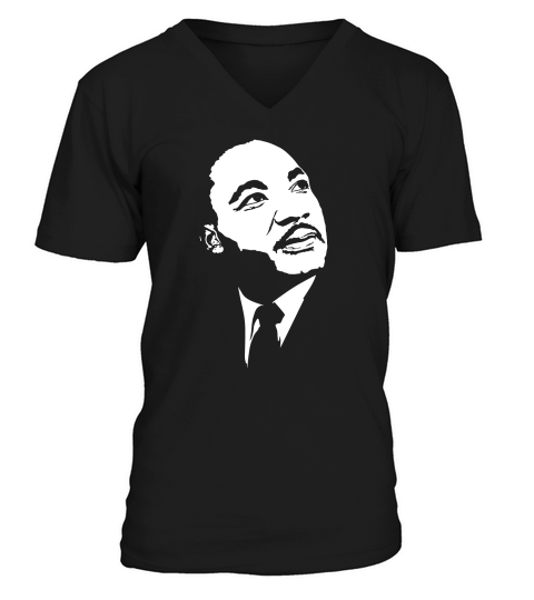 Martin Luther King Mlk Black And White Silhouette Illustration Unisex Sweatshirt V-Neck T-shirt