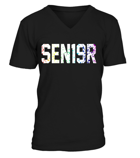 Sen19r Senior 2019 High School Graduation Party Gift 2 T-shirt V-Neck T-shirt