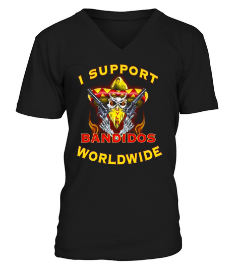 Suport Bandidos Worldwide V-Neck T-shirt