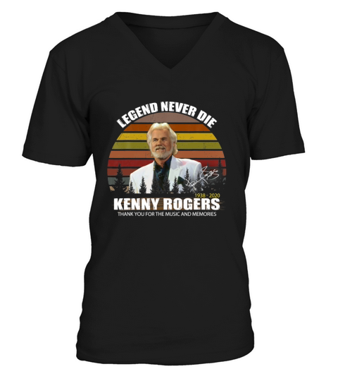 Thank You For The Memories-Kenny-Gift-Rogers-64 Year T-Shirt V-Neck T-shirt