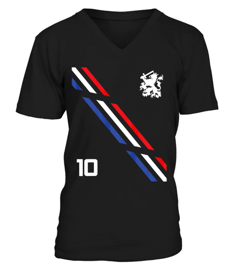 Vintage Netherland Football Number 10 V-Neck T-shirt
